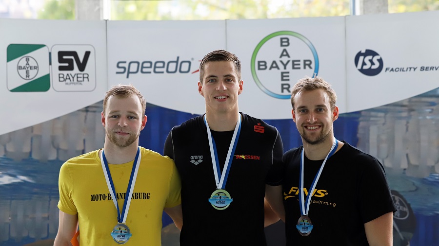 Sprint-Asse auf dem Siegertreppchen: Zellmann, Wierling, Backhaus